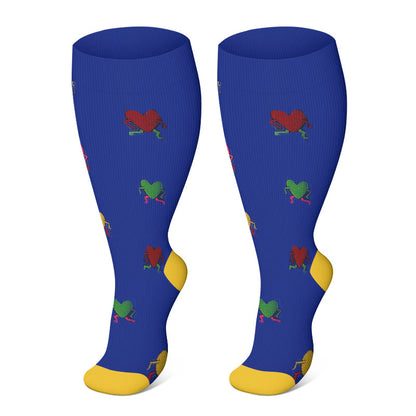 Plusock Kompressionsstrümpfe mit lustigem Muster in Übergrößen 2XL-7XL (3 Paar) - image 6