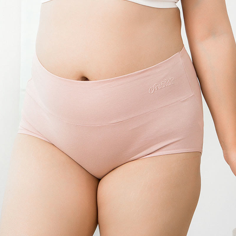 Dehnbare Höschen mit hoher Taille in Übergröße (4er-Pack) - image 4