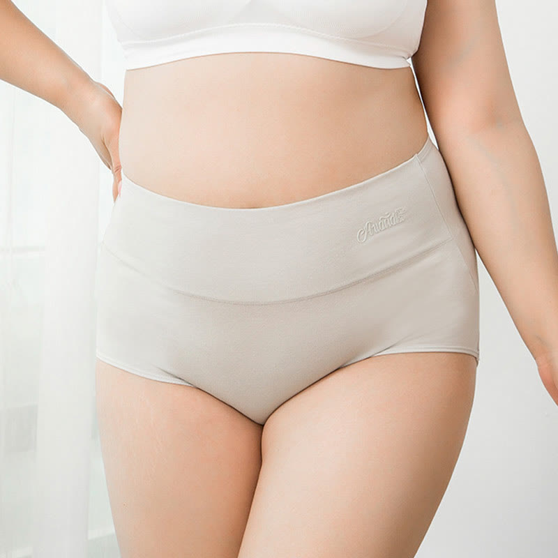 Dehnbare Höschen mit hoher Taille in Übergröße (4er-Pack) - image 5