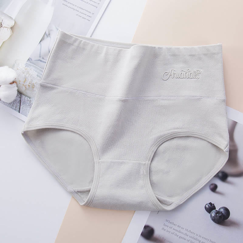 Dehnbare Höschen mit hoher Taille in Übergröße (4er-Pack) - Grau - 5XL - image 10