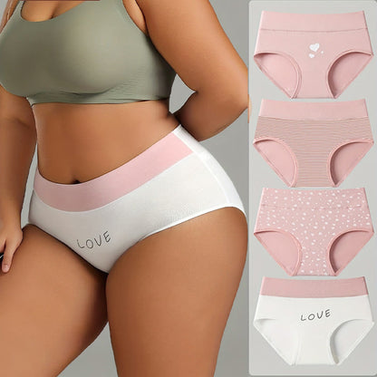 Rosa Höschen mit Herzmotiv in Übergröße (5er-Pack)