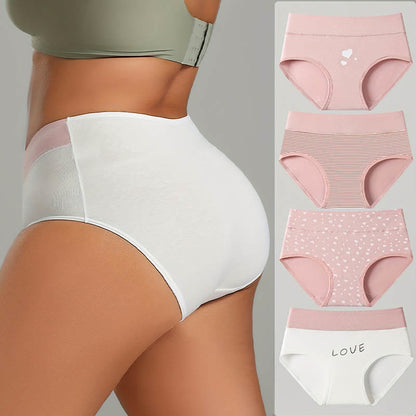 Rosa Höschen mit Herzmotiv in Übergröße (5er-Pack)