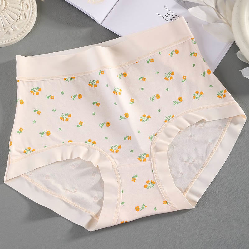Elegante Höschen mit Blumenmuster (4er-Pack) - Aprikose - 3XL - image 8
