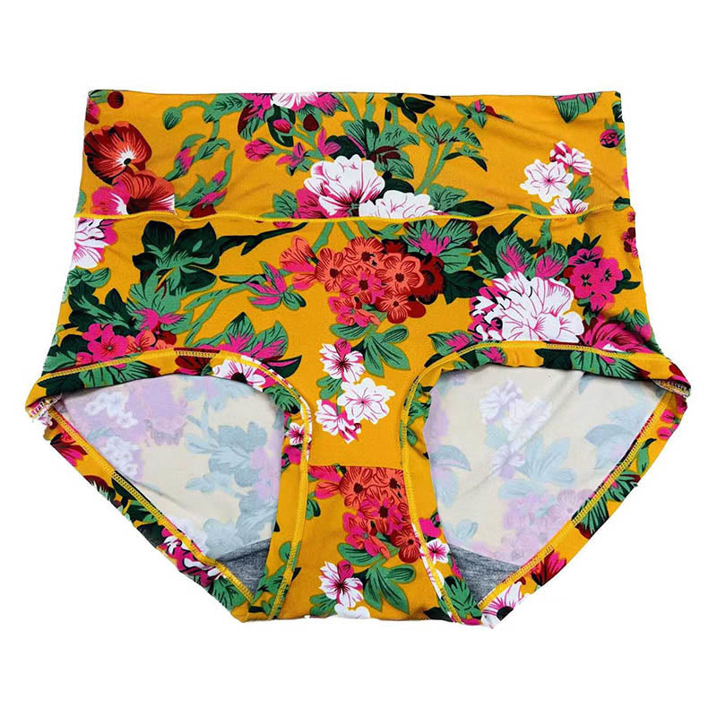 Höschen mit großen Blumen in Übergröße (4er-Pack) - Gelb - XL - image 3
