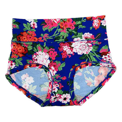 Höschen mit großen Blumen in Übergröße (4er-Pack) - Blau - XL - image 4