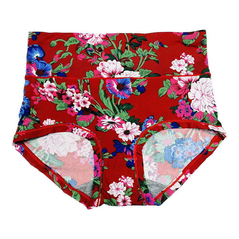 Höschen mit großen Blumen in Übergröße (4er-Pack) - Rot - XL - image 2