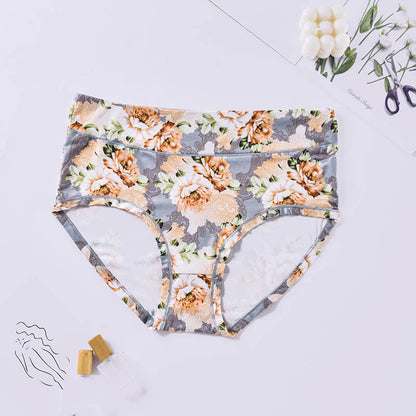 Weiche Höschen mit Blumenmuster in Übergröße (4er-Pack) - Grau - 4XL - image 11