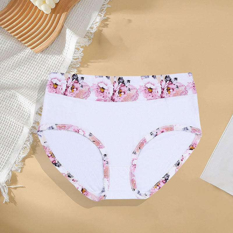 Slips mit Blumenmuster in Unifarben (6er-Pack) - Weiß - 4XL - image 2