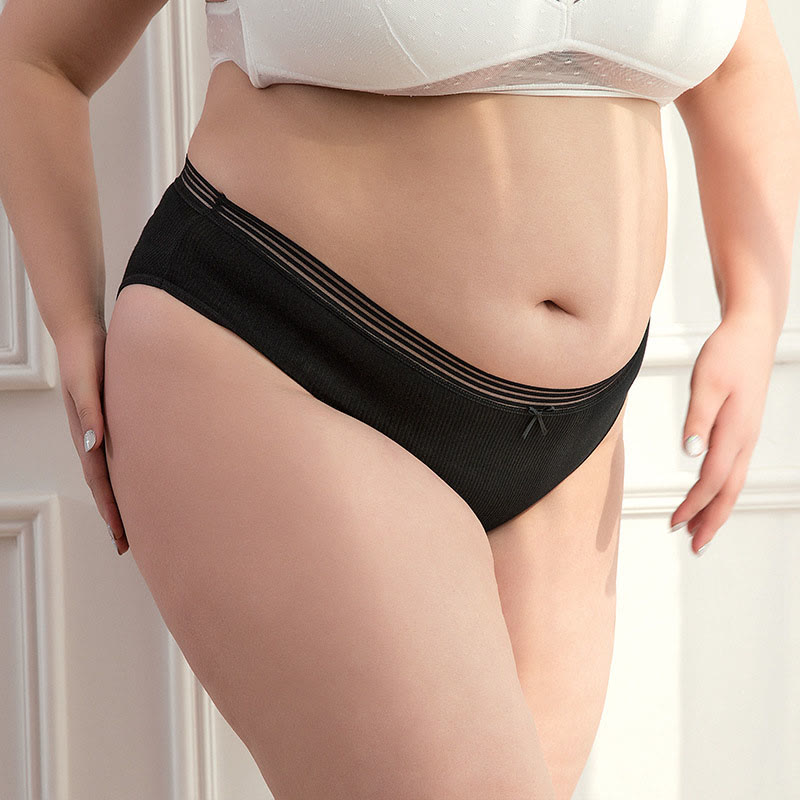 Slip mit Schleife in Übergröße (5er-Pack)