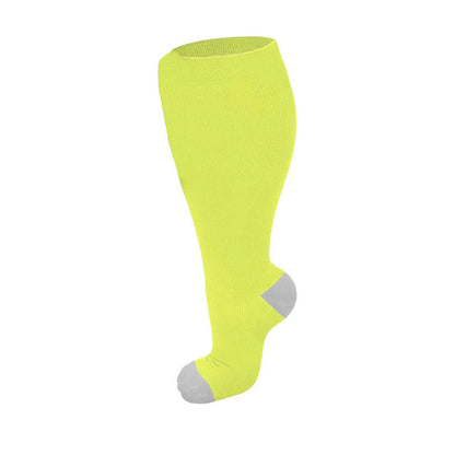 Plus Size Fluoreszierende grüne Kompressionsstrümpfe - Grün - 4XL - image 1