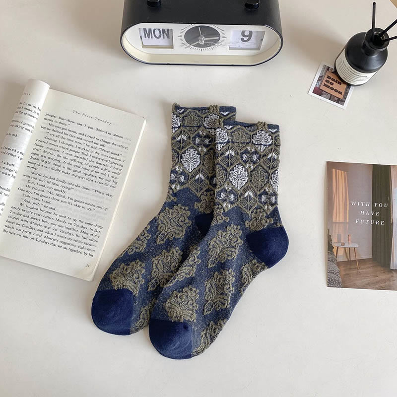 Retro Diamond Quarter Socken (5 Paar)