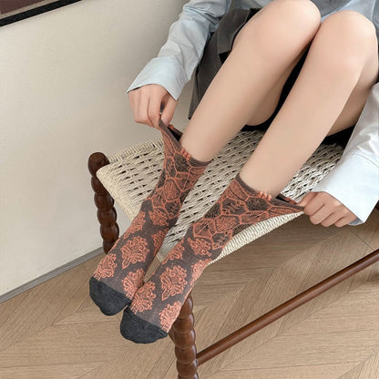 Retro Diamond Quarter Socken (5 Paar)
