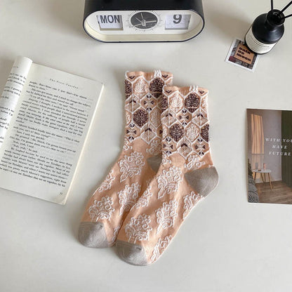 Retro Diamond Quarter Socken (5 Paar)