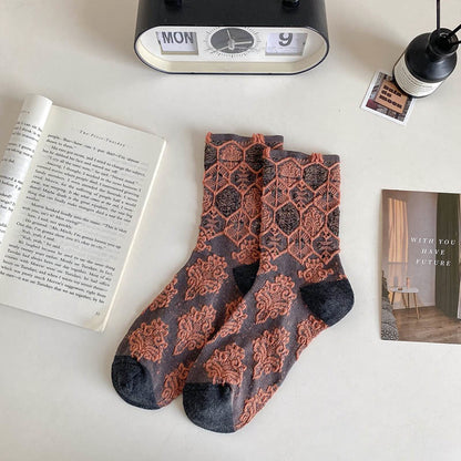 Retro Diamond Quarter Socken (5 Paar)