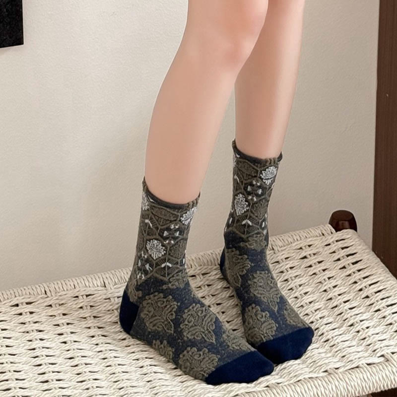 Retro Diamond Quarter Socken (5 Paar)