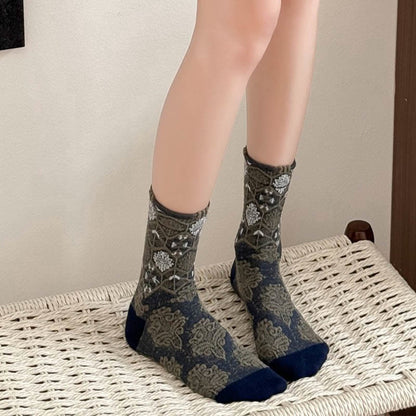 Retro Diamond Quarter Socken (5 Paar)