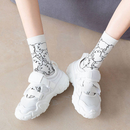Line Cat Quarter Socken (5 Paar) - image 5