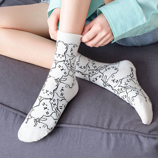 Line Cat Quarter Socken (5 Paar) - image 0