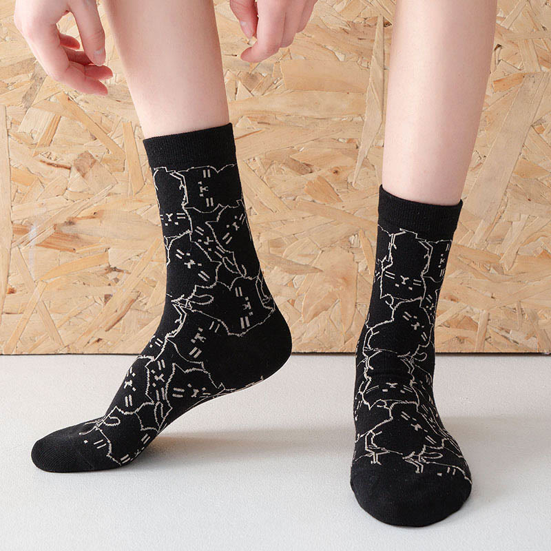 Line Cat Quarter Socken (5 Paar) - image 2