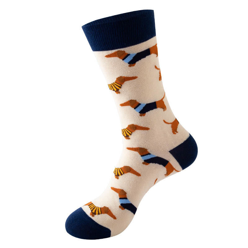 Panda-Hundekatzen-Viertel-Socken (5 Paar) - Aprikose - EU36-40 (US3-7) - image 9