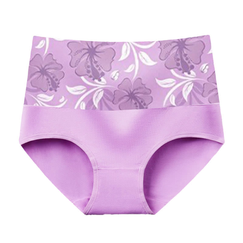 Slip mit reinfarbigen Blumenmustern (3er-Pack) - Hellviolett - 5XL - image 5