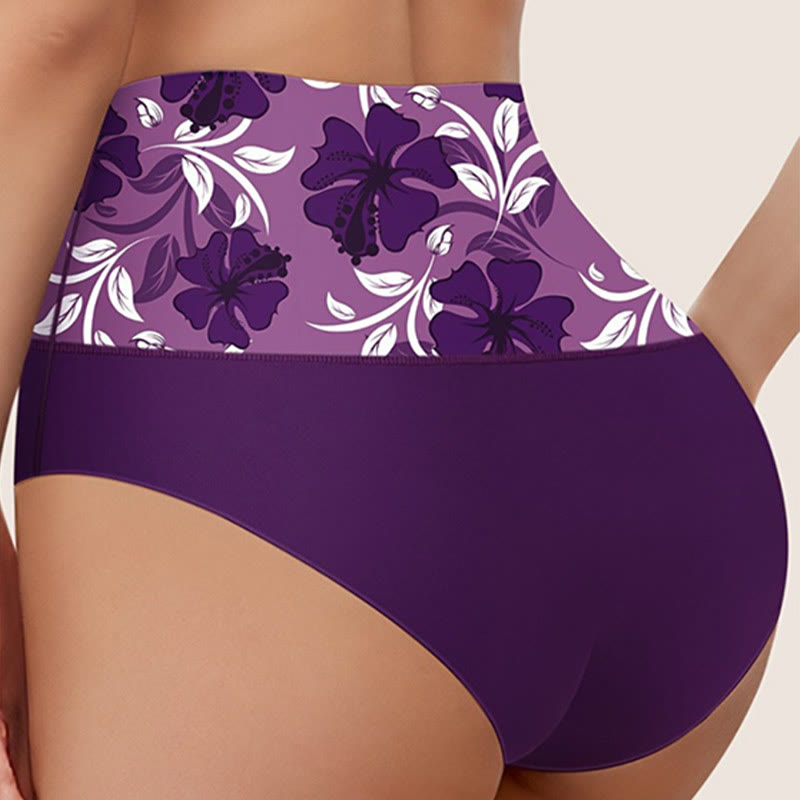 Slip mit reinfarbigen Blumenmustern (3er-Pack) - image 1