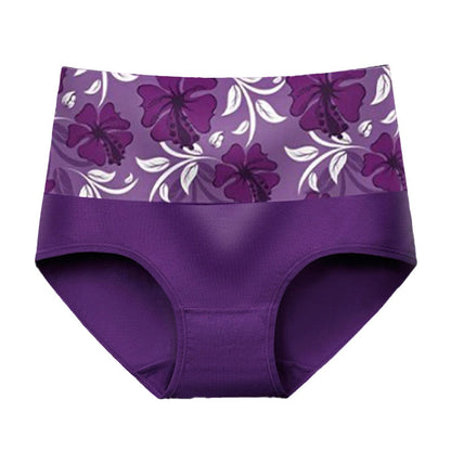 Slip mit reinfarbigen Blumenmustern (3er-Pack) - Lila - 5XL - image 3