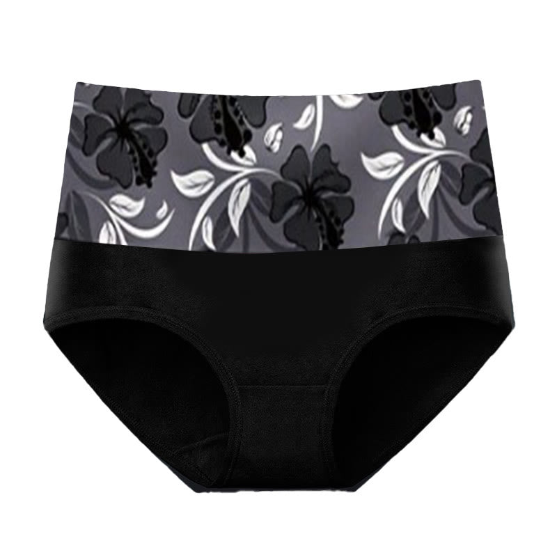 Slip mit reinfarbigen Blumenmustern (3er-Pack) - Schwarz - 5XL - image 6
