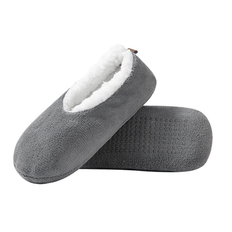 Rutschfeste Hausschuhsocken in Übergröße, einfarbig (3 Paar) - Grau - EU38-40 (US5-7) - image 5