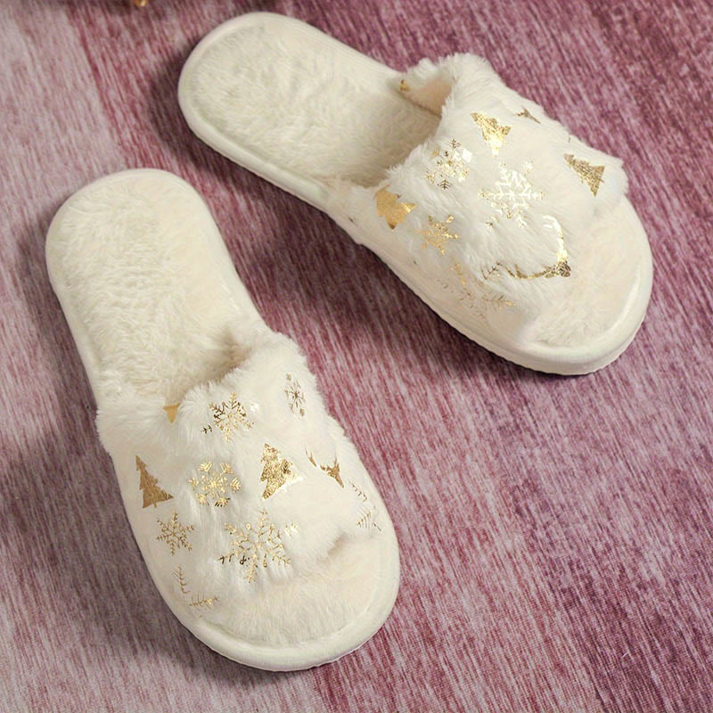 Hausschuhe mit offener Spitze in Übergröße - Beige - EU44-45 (U10-11) - image 3