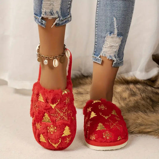 Hausschuhe mit Weihnachtsbaum in Übergröße - image 0