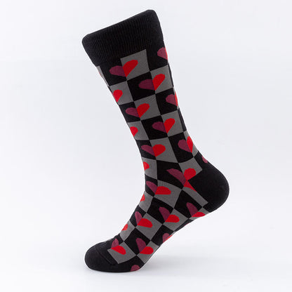 Karierte Herzchen-Socken (5 Paar) - image 0