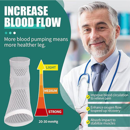 Schweißableitende Knöchelstützen mit offener Zehenpartie (2 Paar)