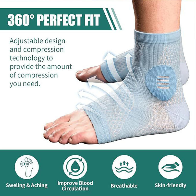 Schweißableitende Knöchelstützen mit offener Zehenpartie (2 Paar)
