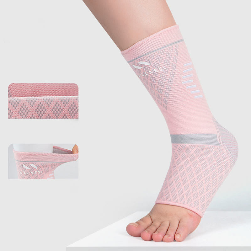 Atmungsaktive Knöchelbandagen für den Sport in Übergröße (2 Paar) - Rosa - EU41-43 (US7,5-9) - image 8