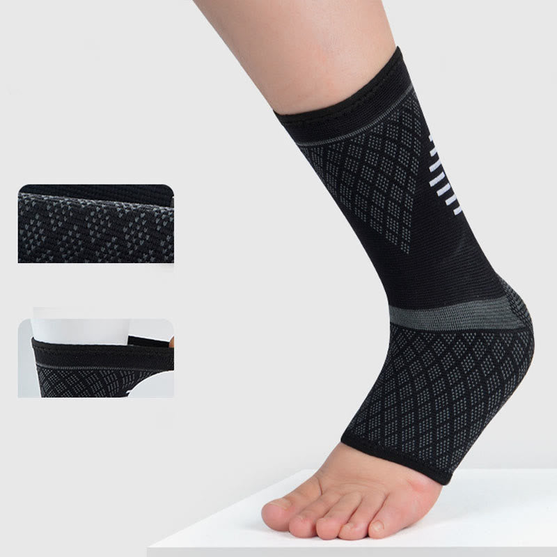 Atmungsaktive Knöchelbandagen für den Sport in Übergröße (2 Paar) - Schwarz - EU41-43 (US7,5-9) - image 9