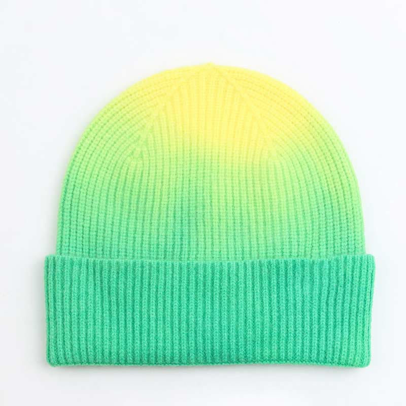 2-in-1-Set mit Handschuhen und Beanie in Farbverlaufsfarbe