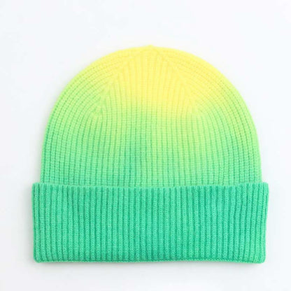 2-in-1-Set mit Handschuhen und Beanie in Farbverlaufsfarbe