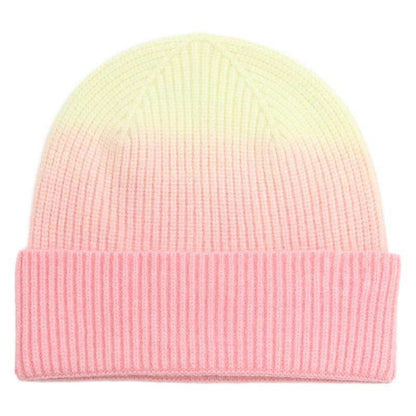 2-in-1-Set mit Handschuhen und Beanie in Farbverlaufsfarbe