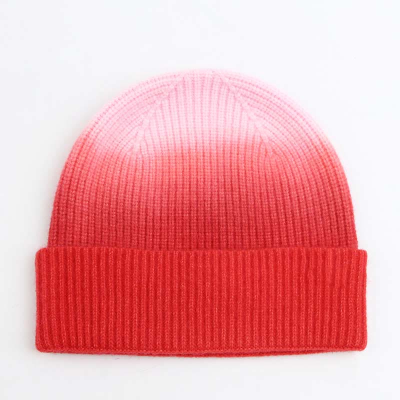 2-in-1-Set mit Handschuhen und Beanie in Farbverlaufsfarbe