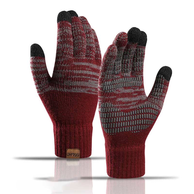 Farblich passende Winterhandschuhe - Wein - Einheitsgröße - image 4