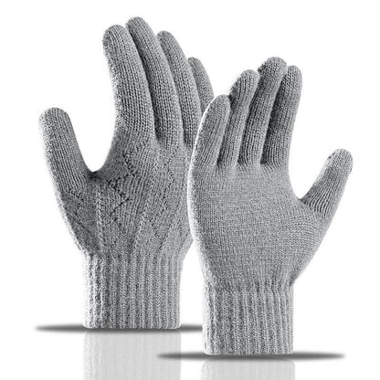 Jacquard-Winterwärmhandschuhe - Hellgrau - Einheitsgröße - image 0