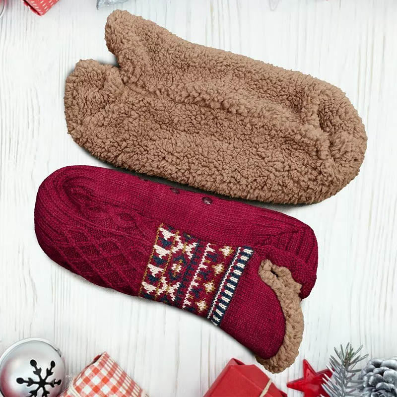 Verdickte gestrickte Hausschuhsocken in Übergröße - image 12