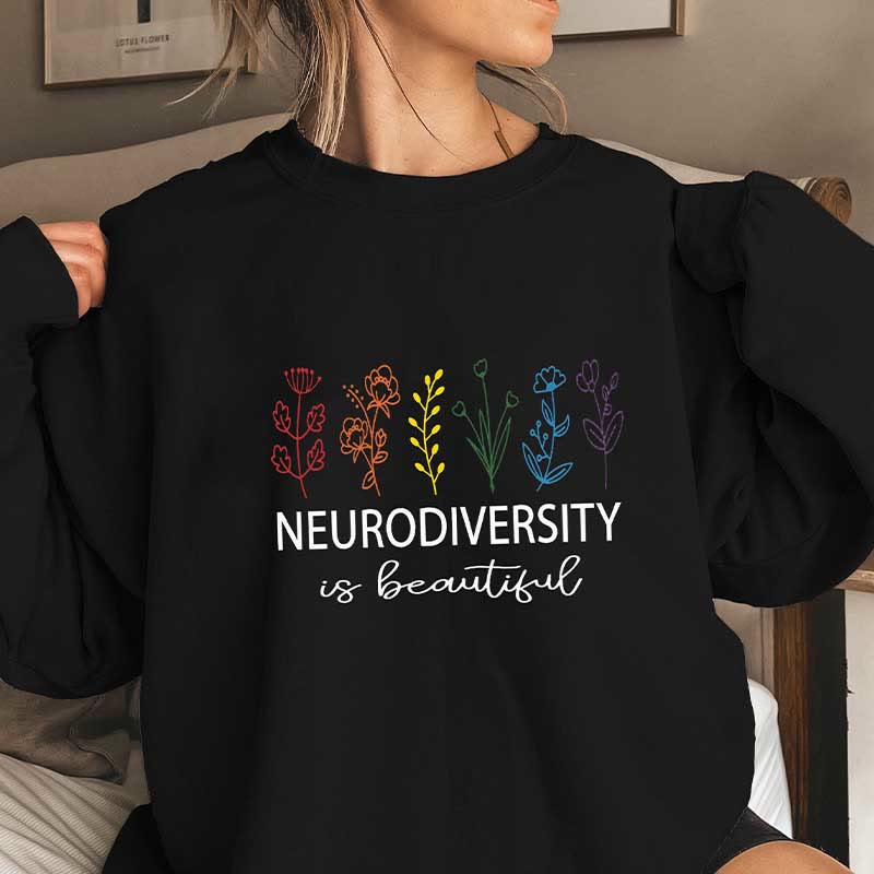 Sweatshirt mit Blumen-Text in Übergröße - Schwarz - 3XL - image 3