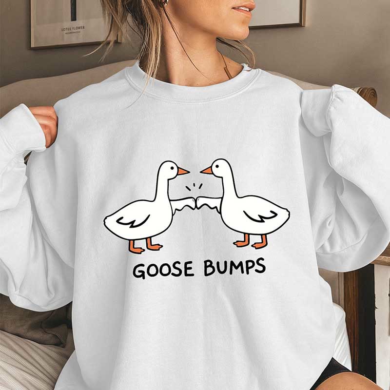 Gänsehaut-Sweatshirt in Übergröße - Weiß - 3XL - image 2