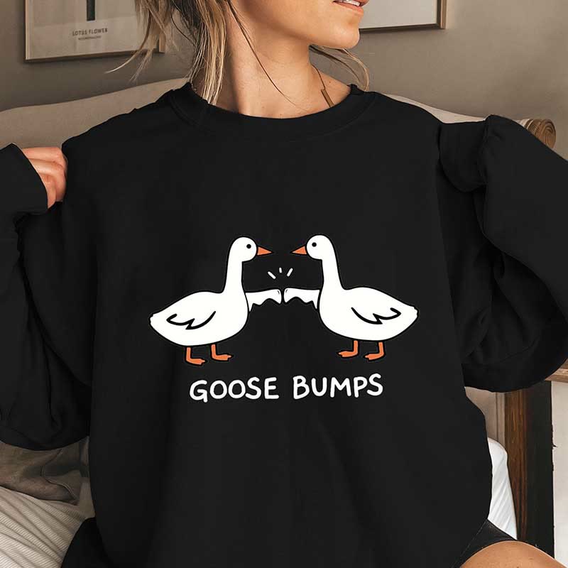 Gänsehaut-Sweatshirt in Übergröße - Schwarz - 3XL - image 4