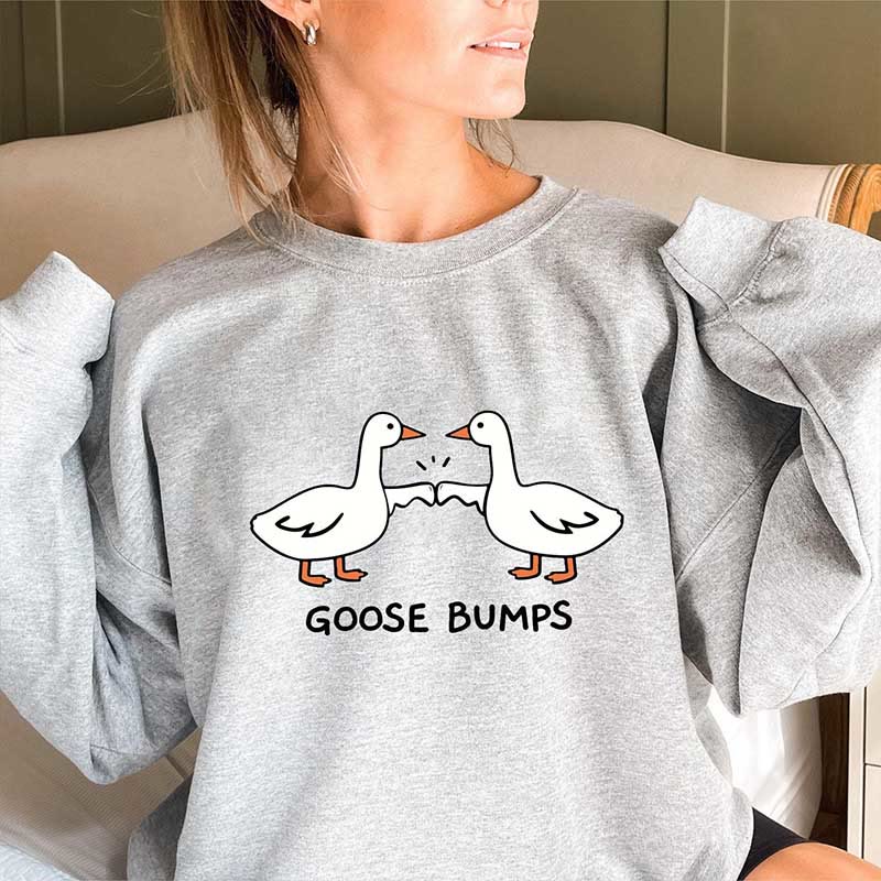 Gänsehaut-Sweatshirt in Übergröße - Grau - 3XL - image 1