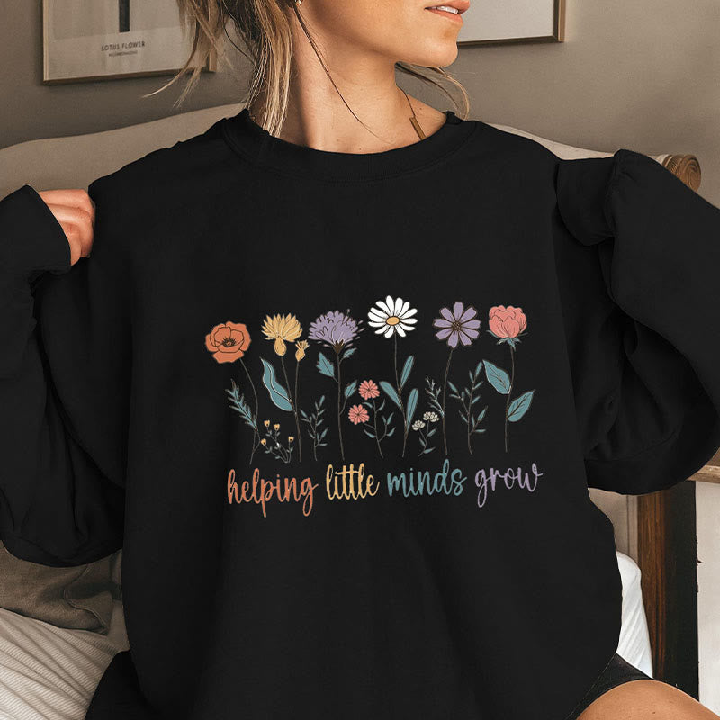 Sweatshirt „Grow Flowers“ in Übergröße - Schwarz - 3XL - image 3