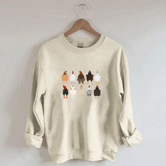 Sweatshirt mit Küken-Print in Übergröße - image 0