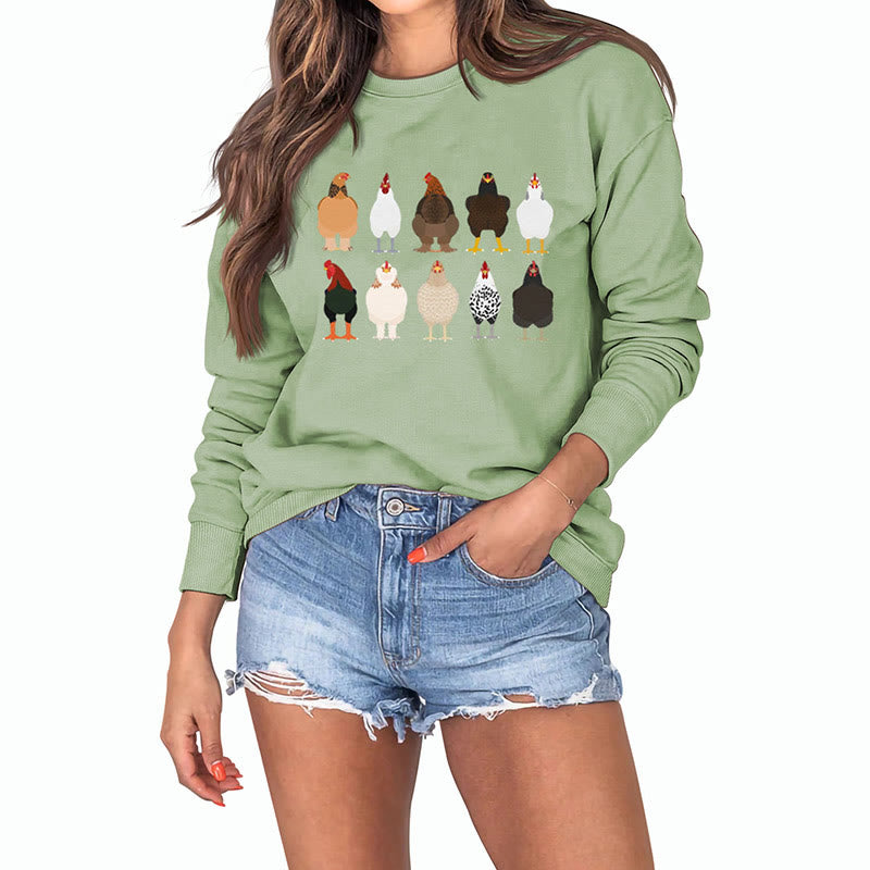 Sweatshirt mit Küken-Print in Übergröße - image 27